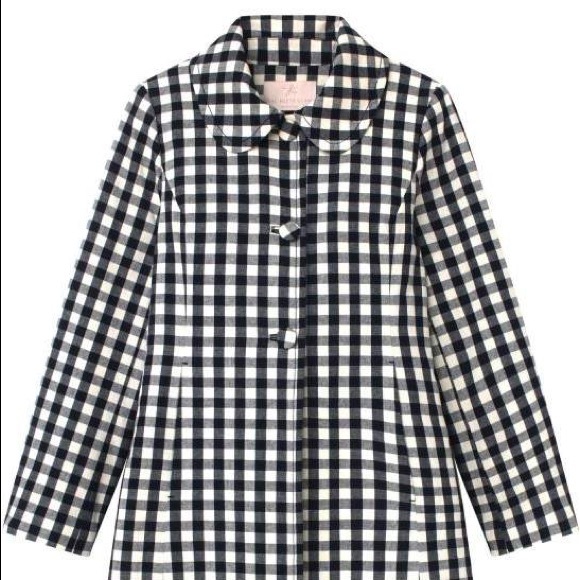 Gal Meets Glam Erin Coat - Navy/White Checked - Picture 2 of 9